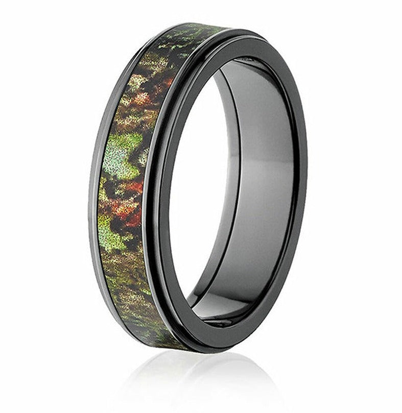 Mossy Oak Ring in Black Zirconium