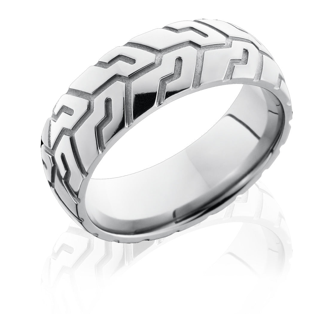 Motorcycle Tire Tread Ring - 8mm Titanium - Camo Ever After