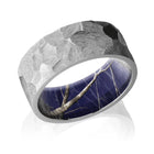 Rock Finish Wedding Ring with Navy Camo Sleeve