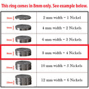 Men's Baseball Ring with No Color Stitching - 8mm 