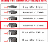 Mens Baseball Ring in a Brush Finish and Red Seams 