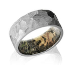 Rock Finish Wedding Ring with Obsession Camo Sleeve