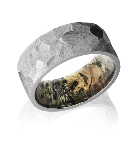 Rock Finish Wedding Ring with Obsession Camo Sleeve