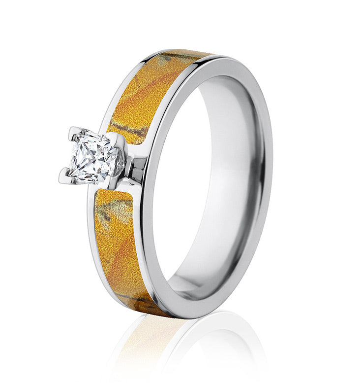 Realtree Orange Camo Engagement Ring 6mm - Camo Ever After