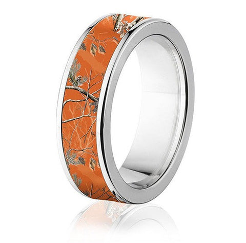 Realtree Orange Camo Ring - Titanium 7mm