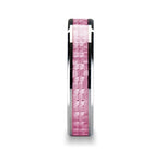 Pink Carbon Fiber Ring Beveled Tungsten 6mm 