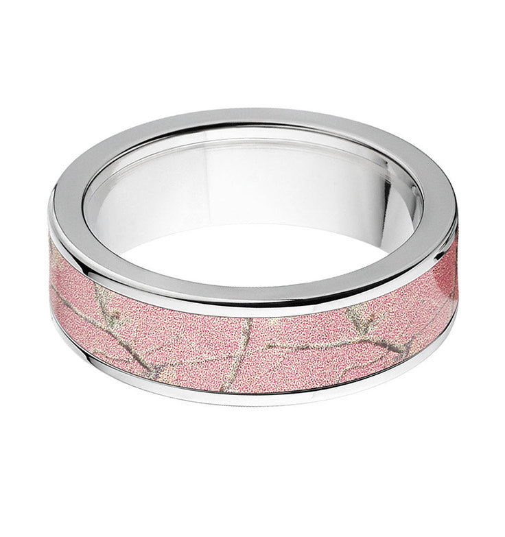 Realtree Pink Camo Wedding Ring - Titanium 7mm 