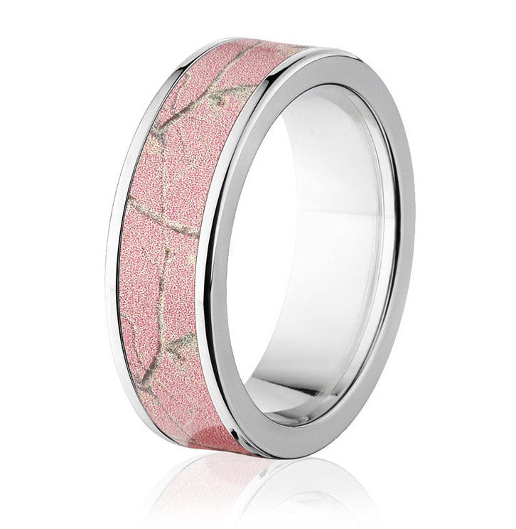 Realtree Pink Camo Ring for Her 7mm | Camo Ever After
