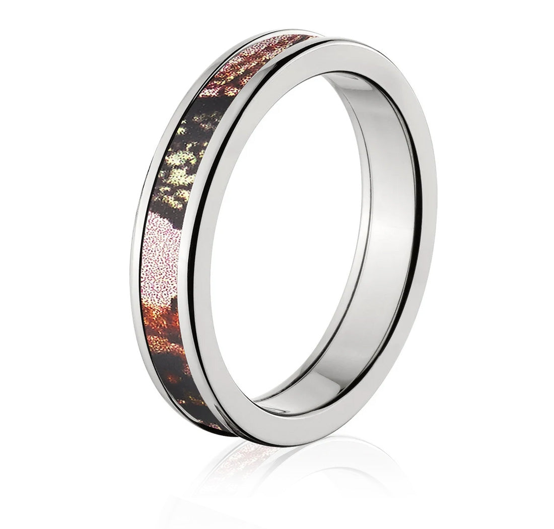 Mossy Oak Pink Breakup Ring - Cobalt 4mm - Camo Ever After