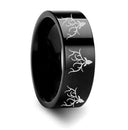 Black Tungsten Reindeer Antlers Ring