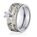 Realtree Snow Camo Bridal Set for Her - Pick your Stone - Camo Ever After