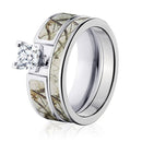 Realtree Snow Camo Bridal Set for Her - Pick your Stone - Camo Ever After