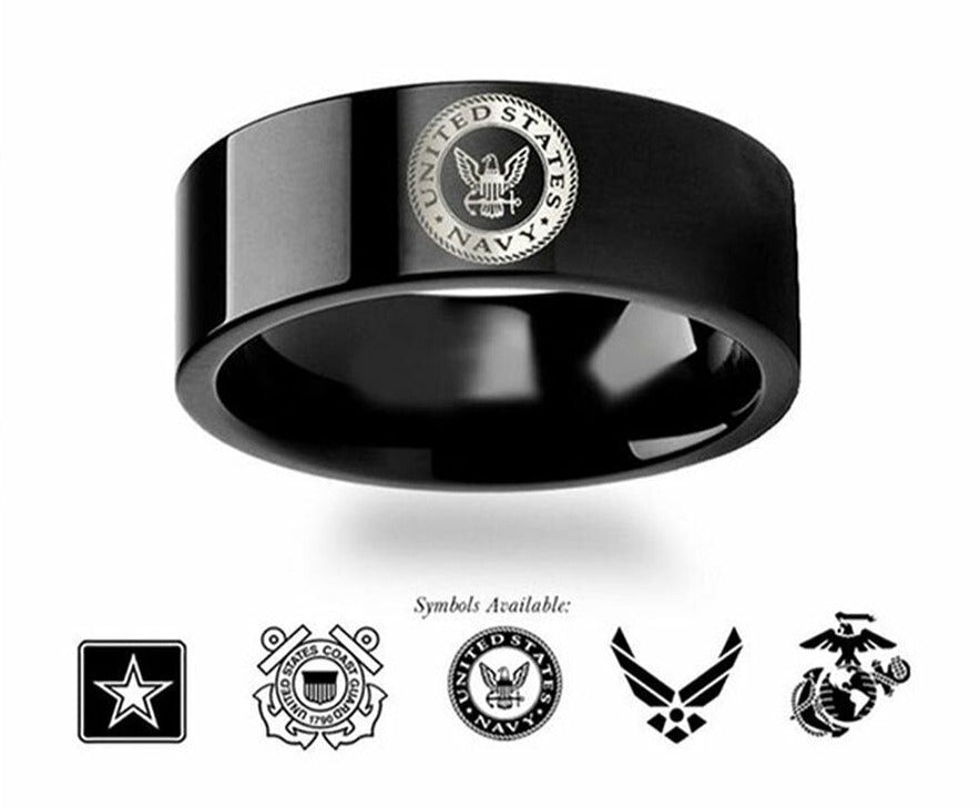 Rings with Military Logo