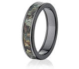 Realtree Timber Camo Ring in Black - Choose Width 