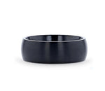 Classic Black Titanium Domed Ring - 6mm or 8mm 