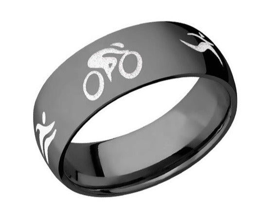 Triathlon Ring - Zirconium 8mm - Camo Ever After