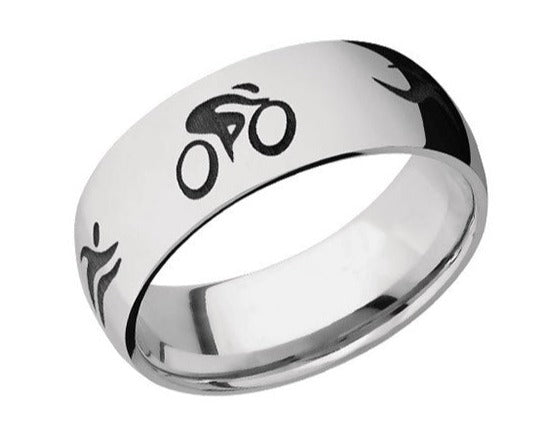 Triathlon Ring - Titanium 8mm - Camo Ever After