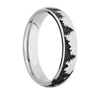 Forest Tree Line Women's Ring - Cobalt 5mm 