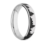 Forest Tree Line Women's Ring - Cobalt 5mm 