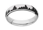Forest Tree Line Women's Ring - Cobalt 5mm 