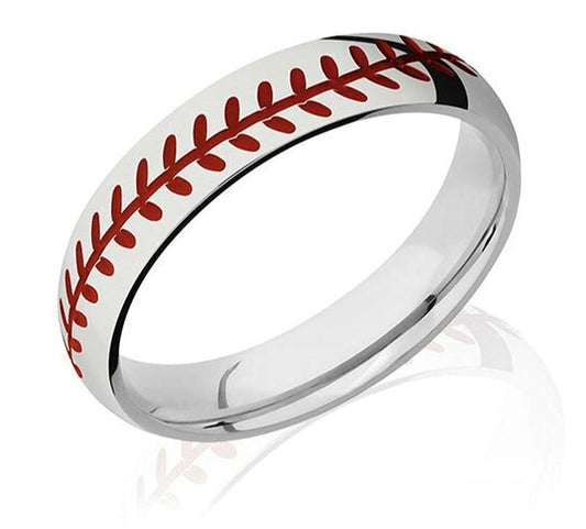 Womens Baseball Stitch Ring - 5mm - Camo Ever After